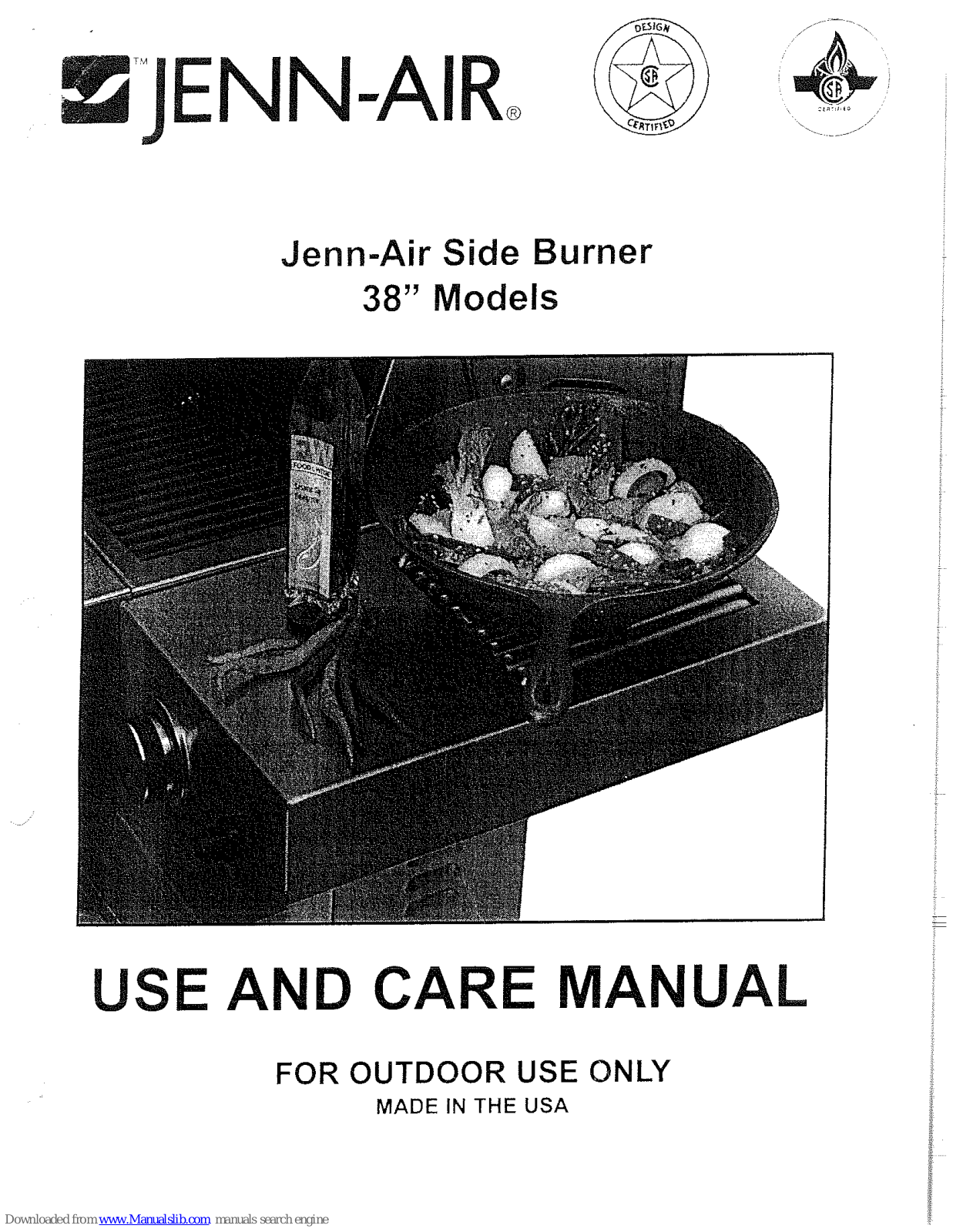 Jenn-Air A38LP Use And Care Manual