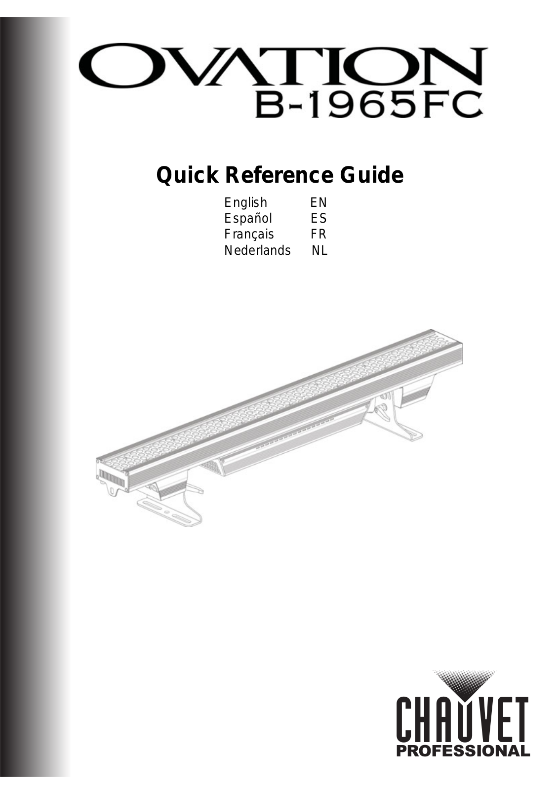 Chauvet Pro Ovation B-1965FC Quick Start Guide