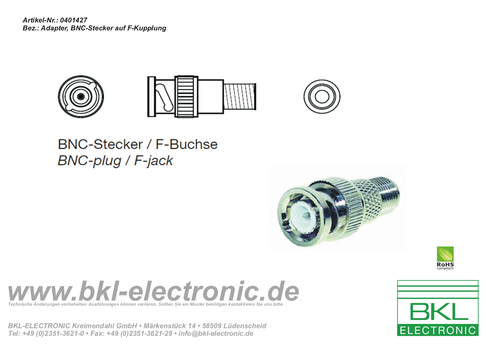 BKL BKL 0401427 Datasheet - ManualMachine.com
