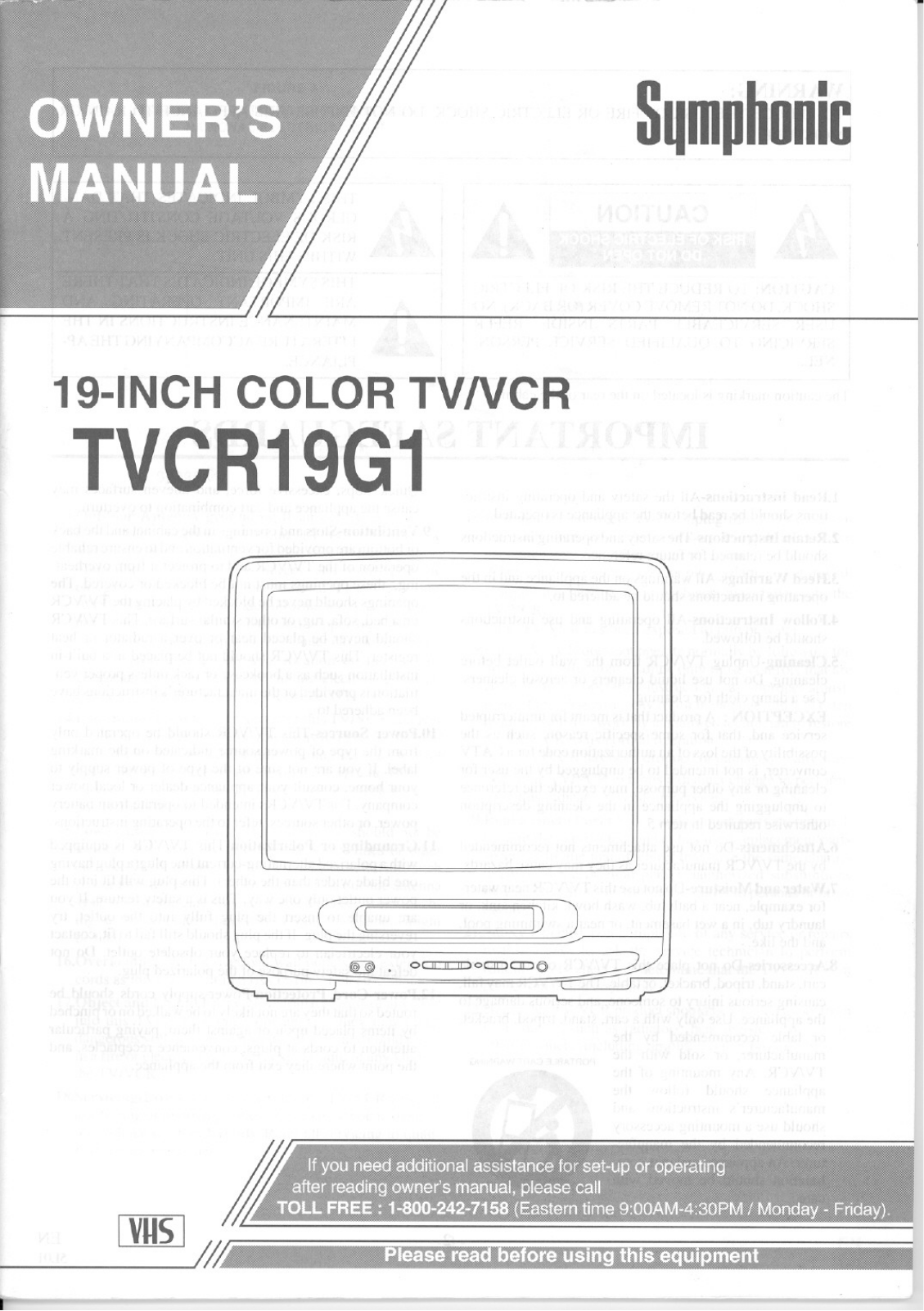 FUNAI TVCR19G1, TVCR19G1 User Manual