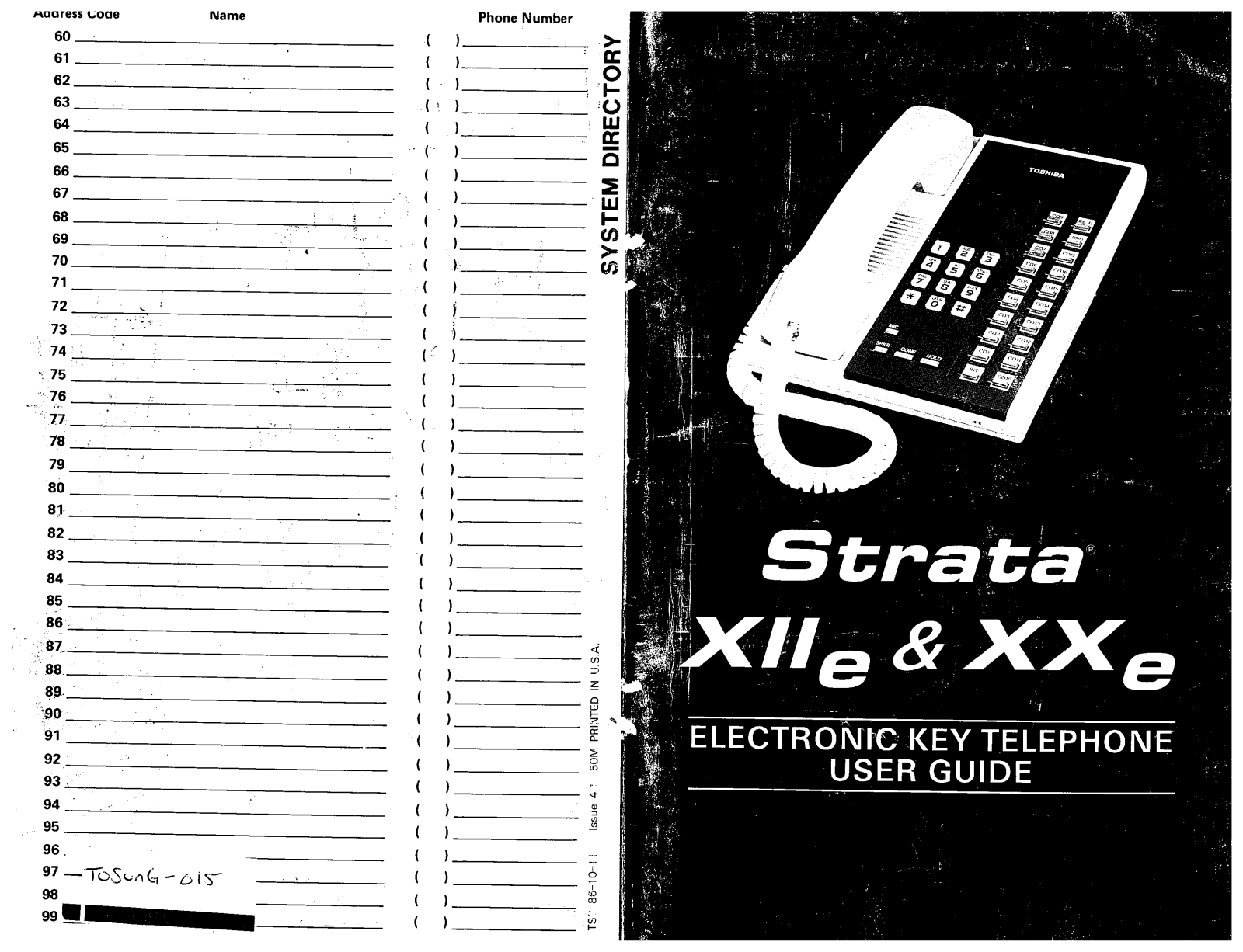 Toshiba Strata XIIe, Strata XXe User Guide