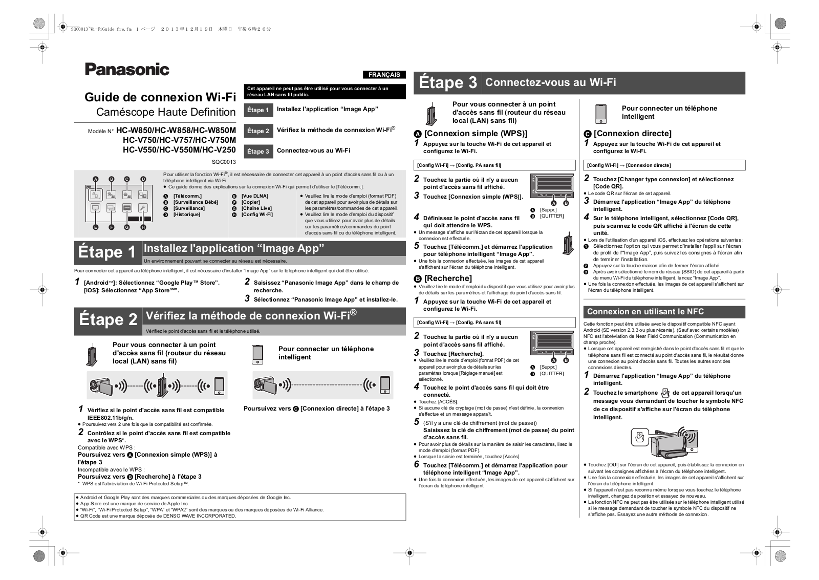 PANASONIC HC-V757EG, HC-W850EF, HC-W850EG, HC-W858EG User Manual