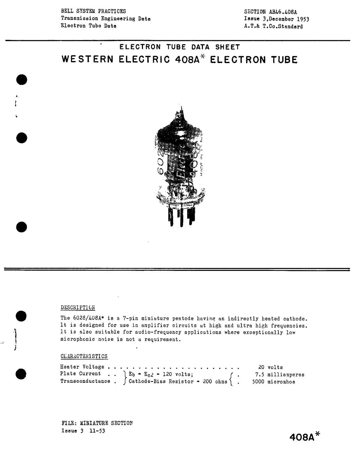 Western Electric 408-A Brochure