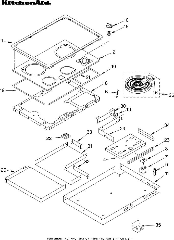 KitchenAid KECC501BWH2 Parts List