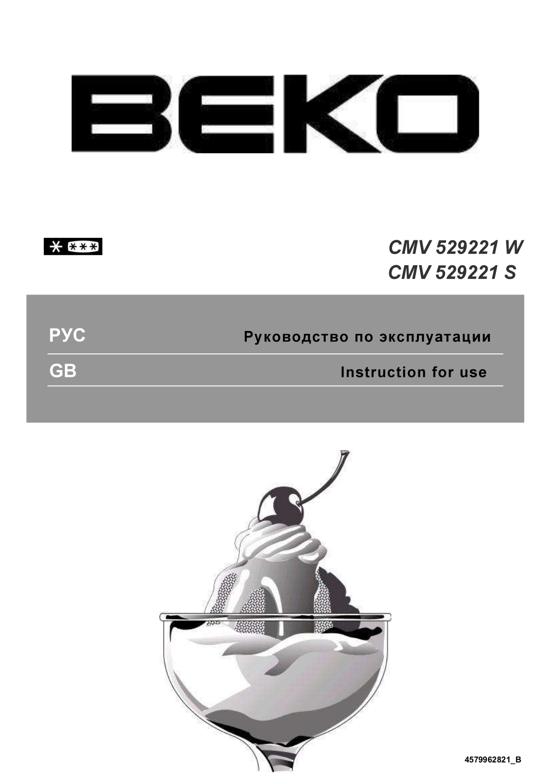 BEKO CMV 529221 W User manual