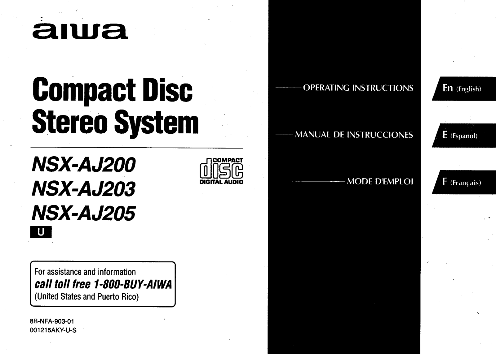 Sony NSXAJ200 Operating manual