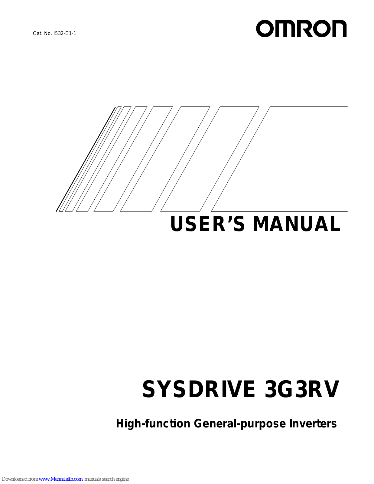 Omron 3G3RV-A2004, 3G3RV-A2007-E, 3G3RV-A2004-E, 3G3RV-A2007, 3G3RV-A2015 User Manual