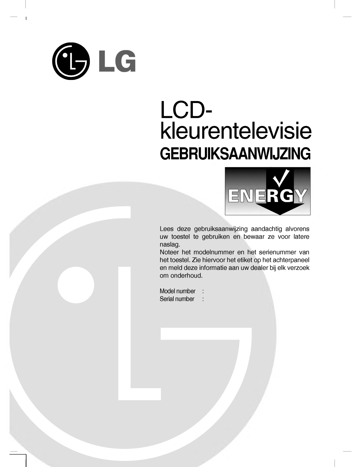 Lg RZ-20LA90, RZ-15LA66 User Manual