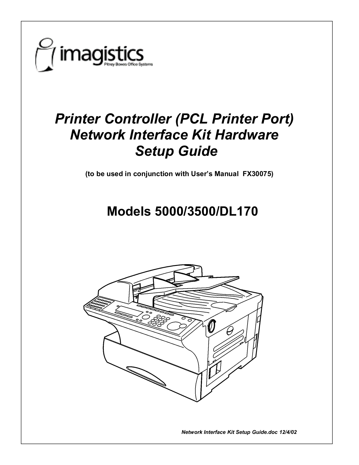 Pitney Bowes DL170 Setup Guide