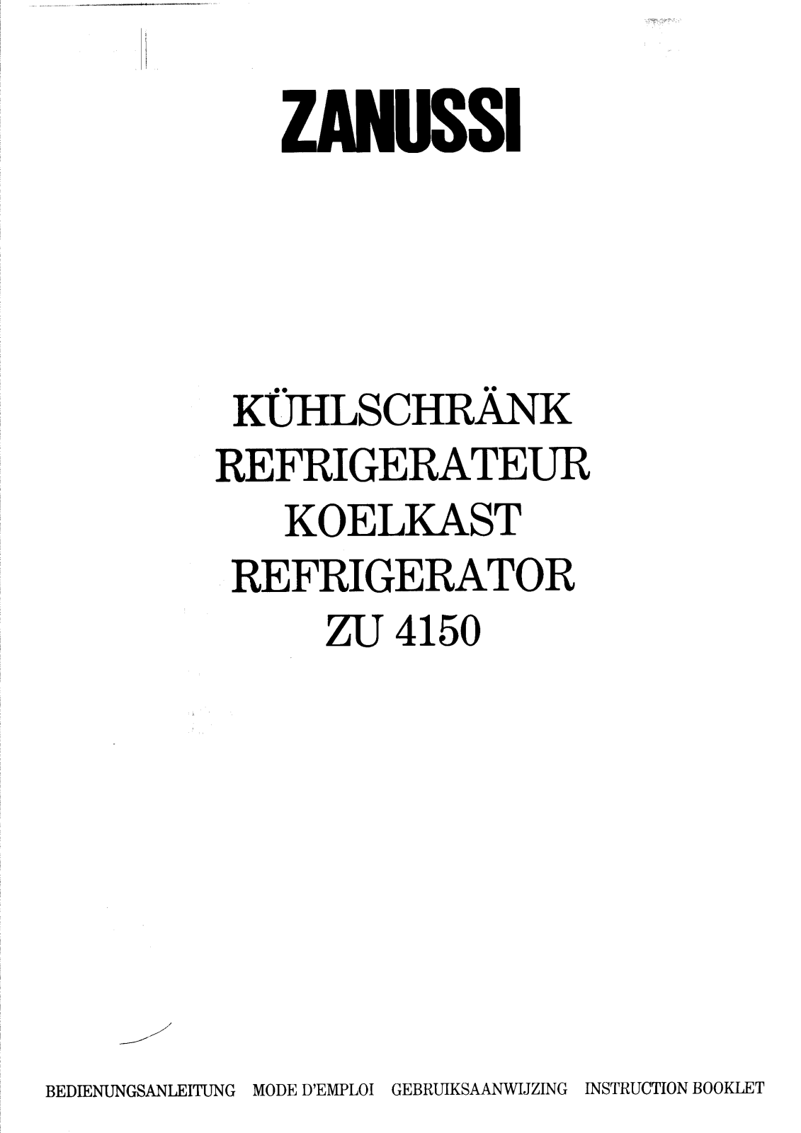 Zanussi ZU4150 User Manual