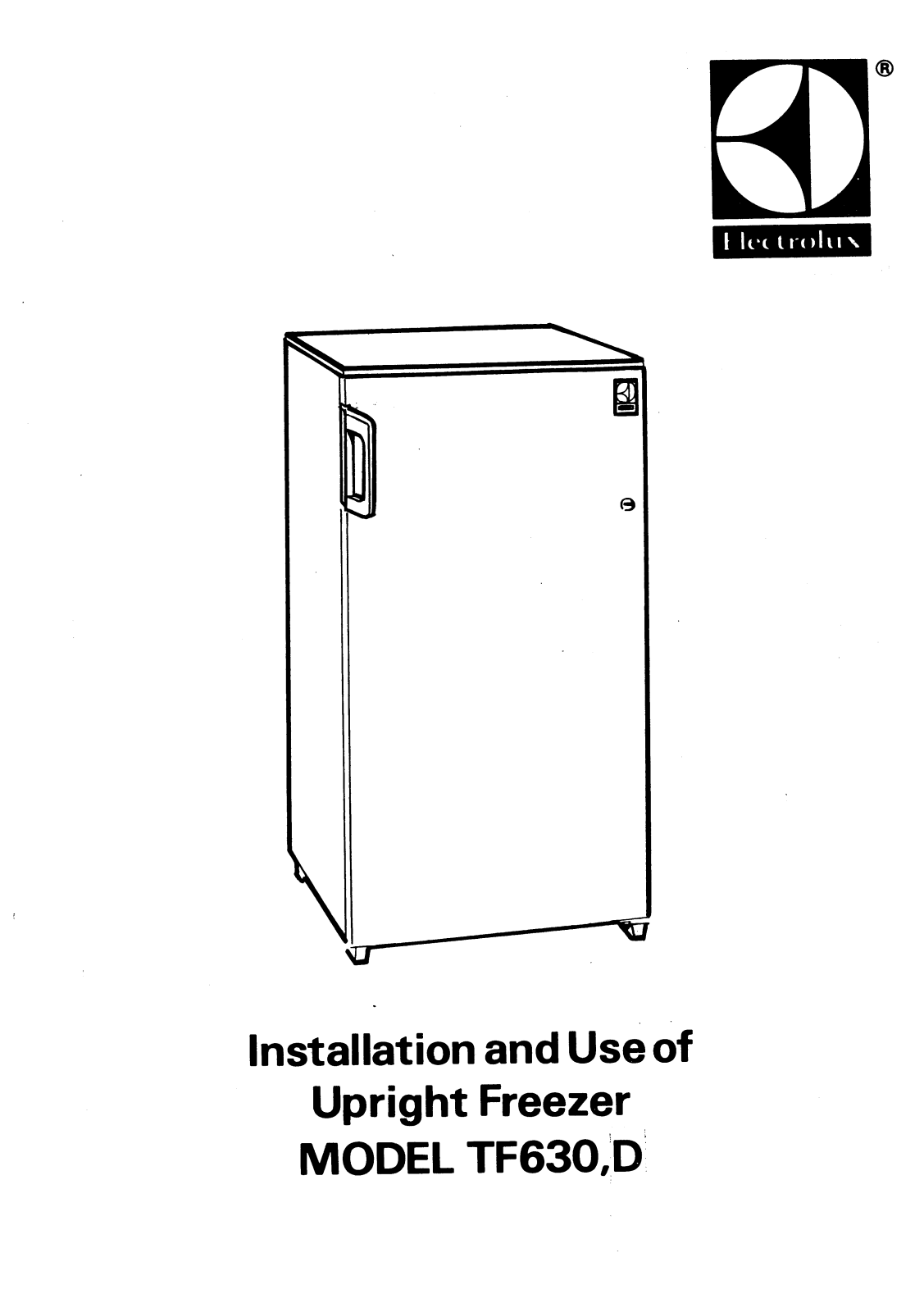 Electrolux TF630D, TF630 User Manual