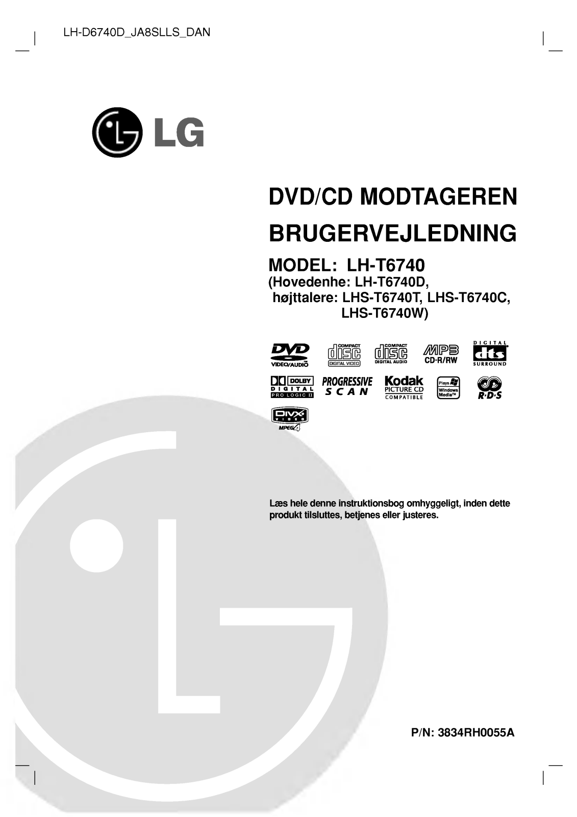 LG LH-T6740D Instruction book