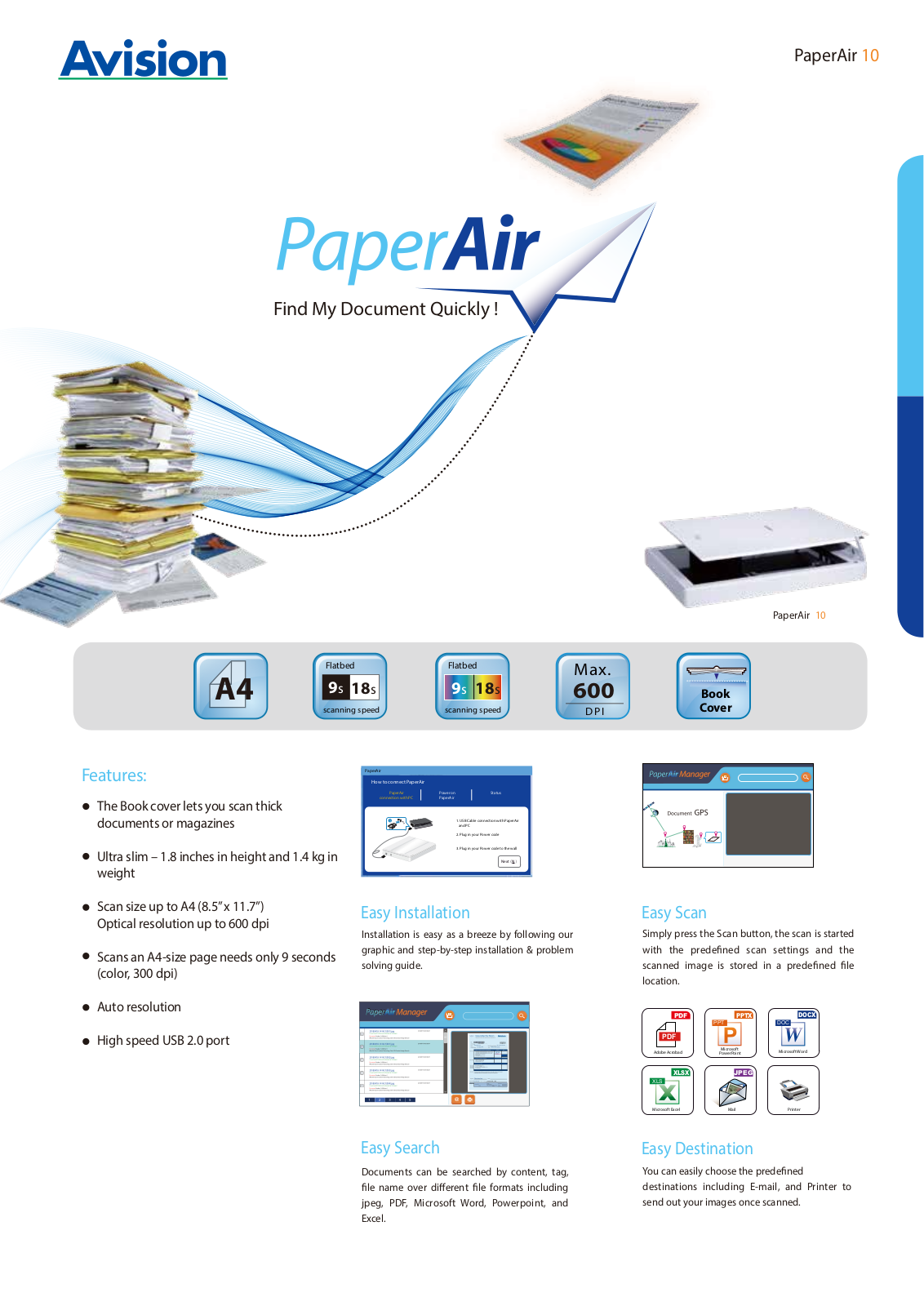 Avision PaperAir 10 User Manual