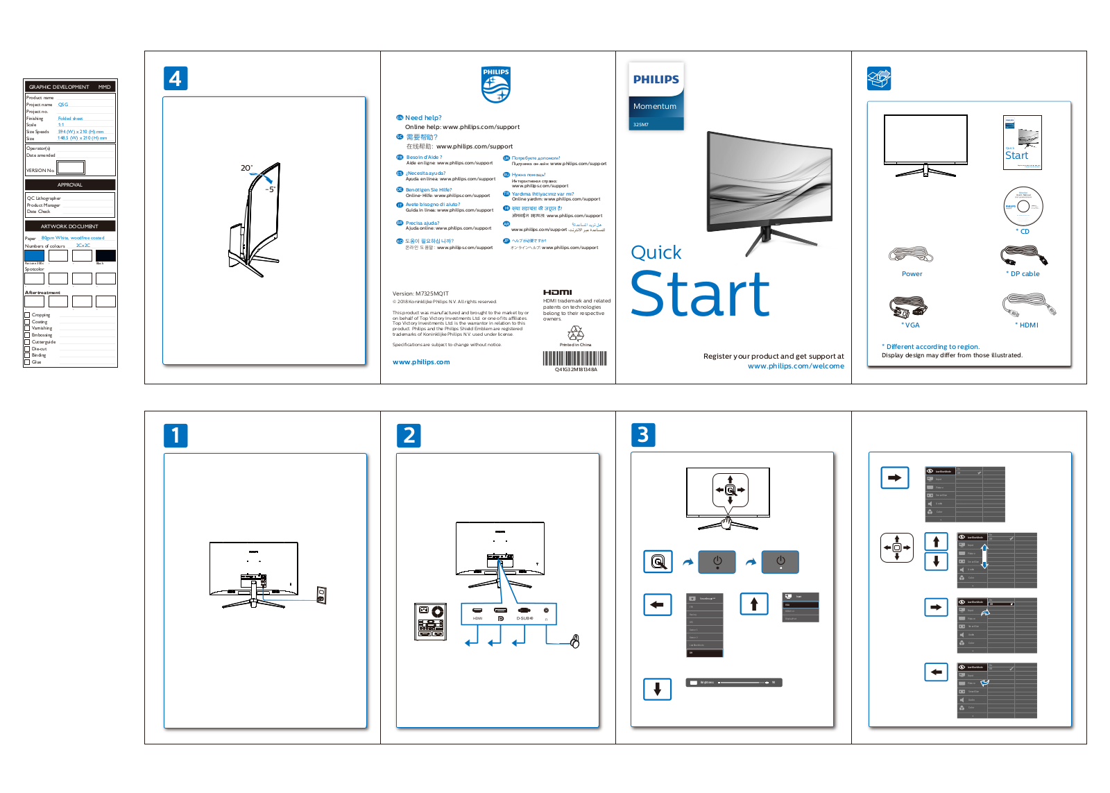 Philips 325M7C/61, 325M7C/69, 325M7C/93 Quick Start Guide - ManualMachine.com