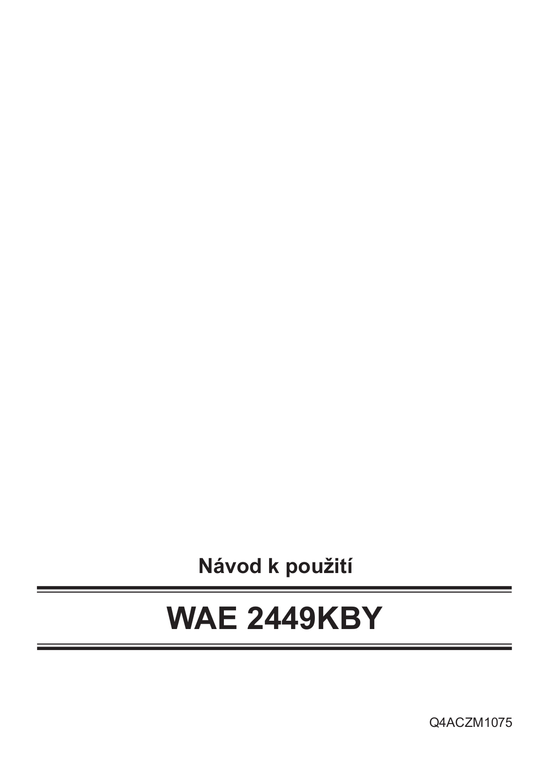 Bosch WAE 2449 KBY User Manual