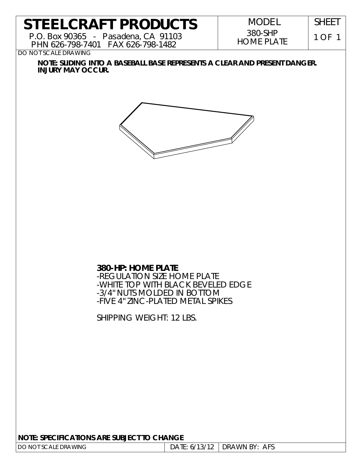 LA STEELCRAFT 380-HP User Manual