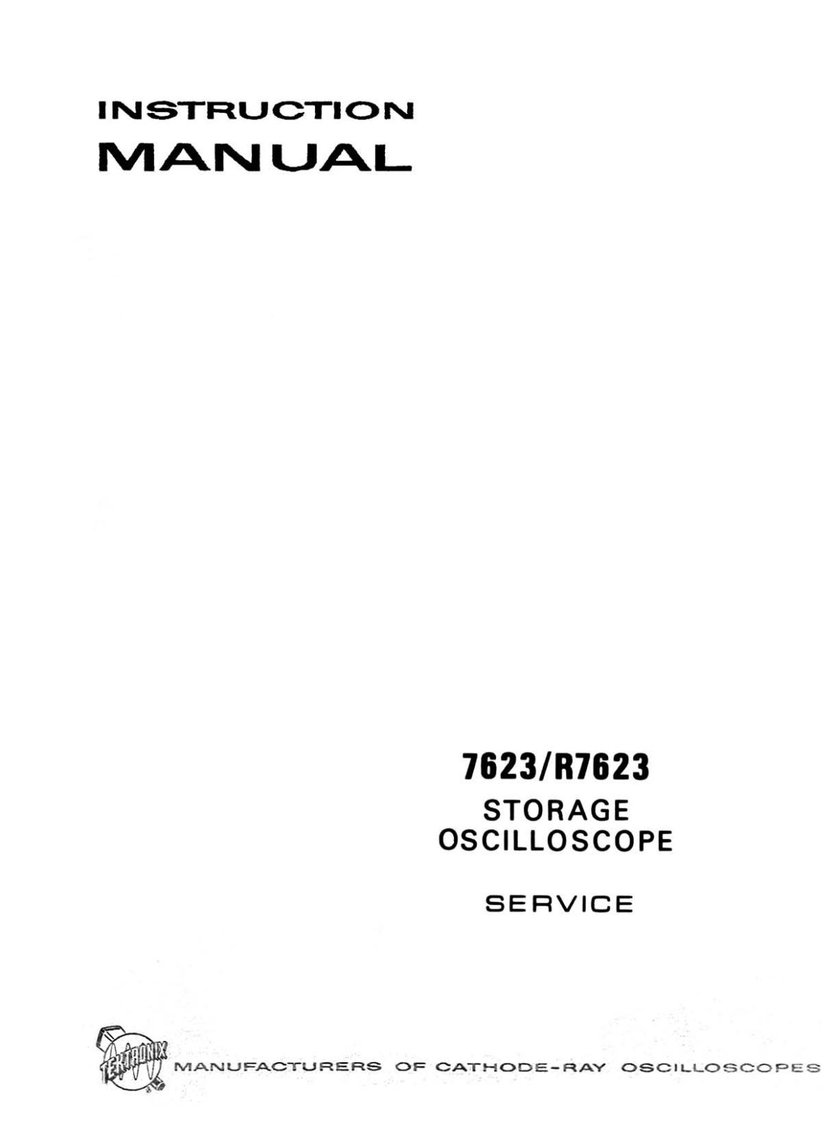 Tektronix R7623, 7623 Service manual