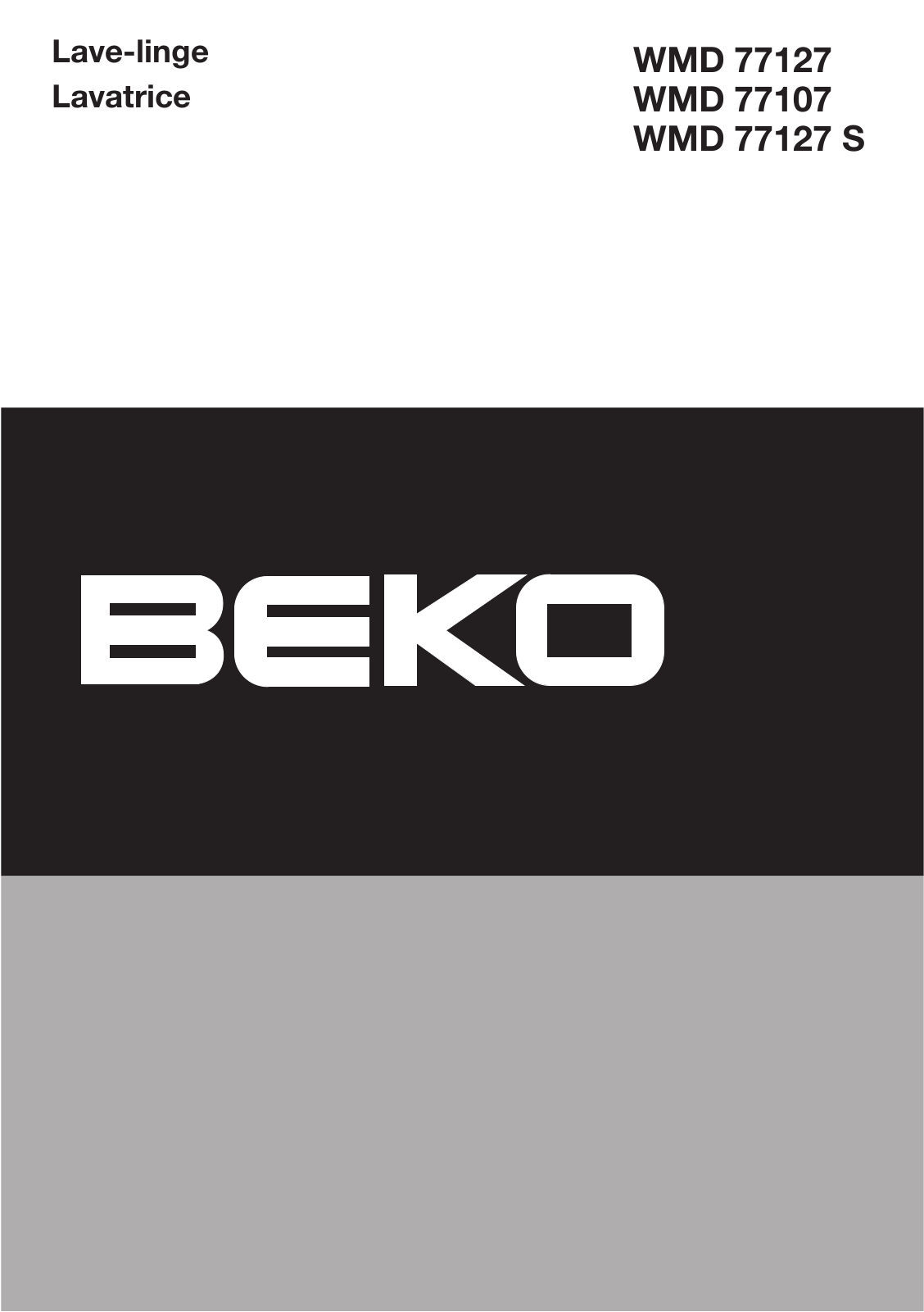 BEKO WMD 77127, WMD 77127 S User Manual