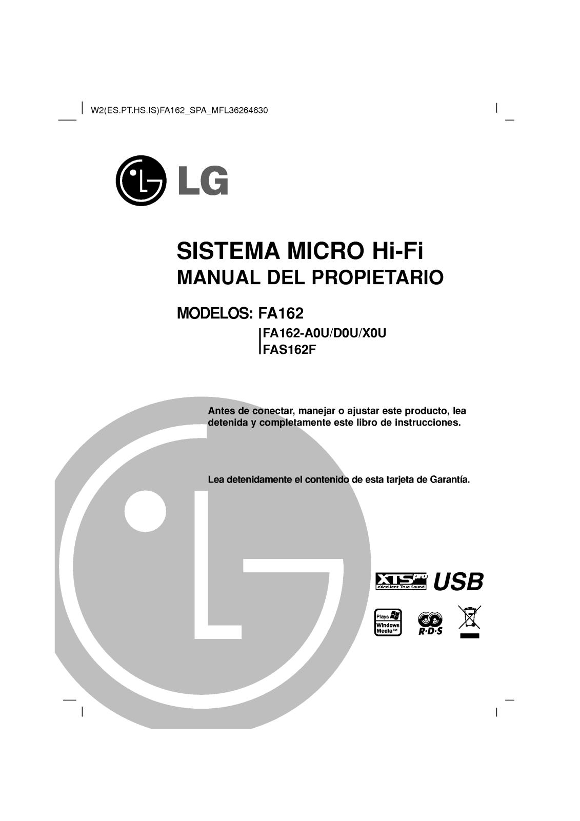 Lg FA162 User Manual