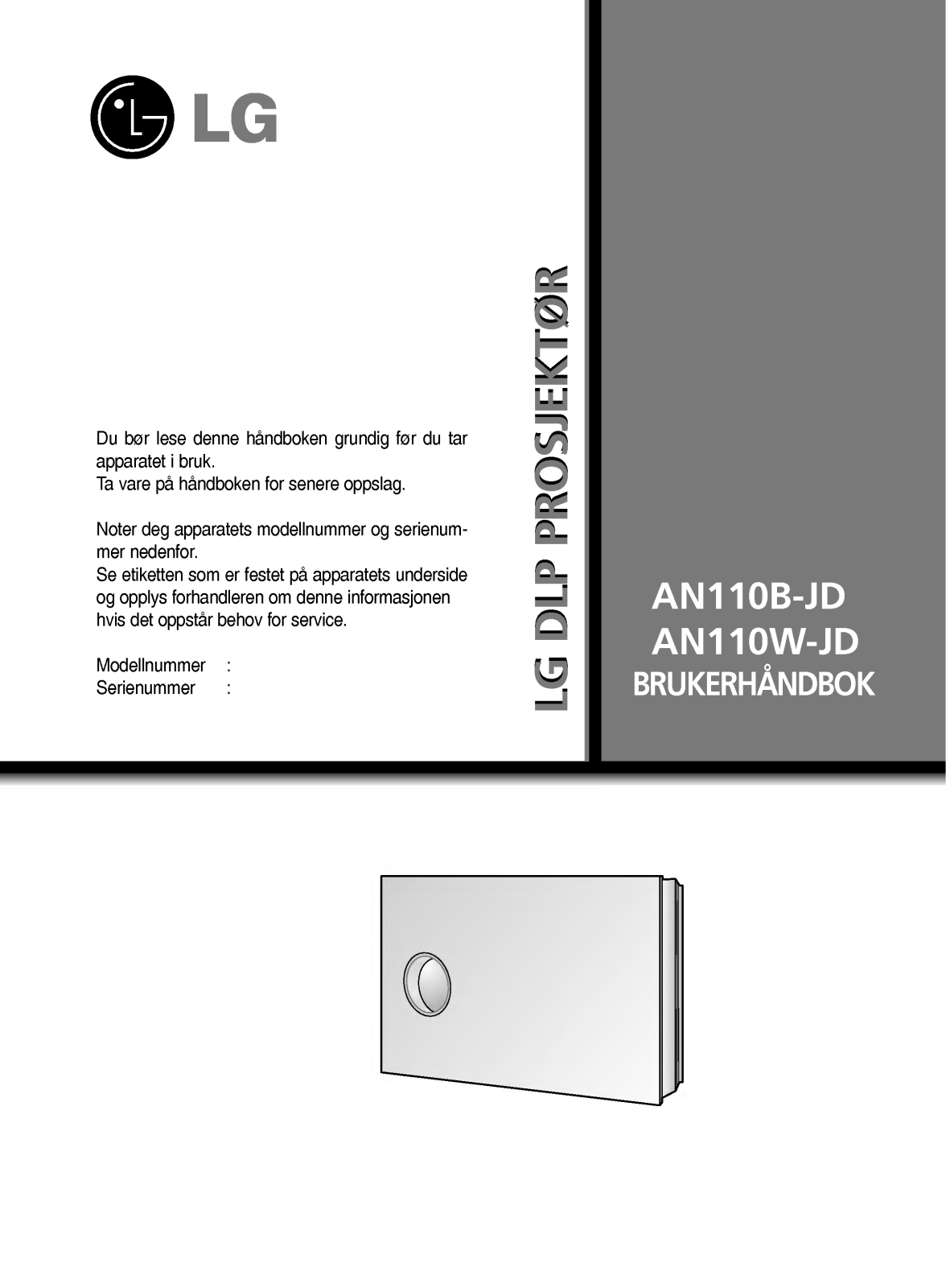 Lg AN110B-JD, AN110W-JD User Manual