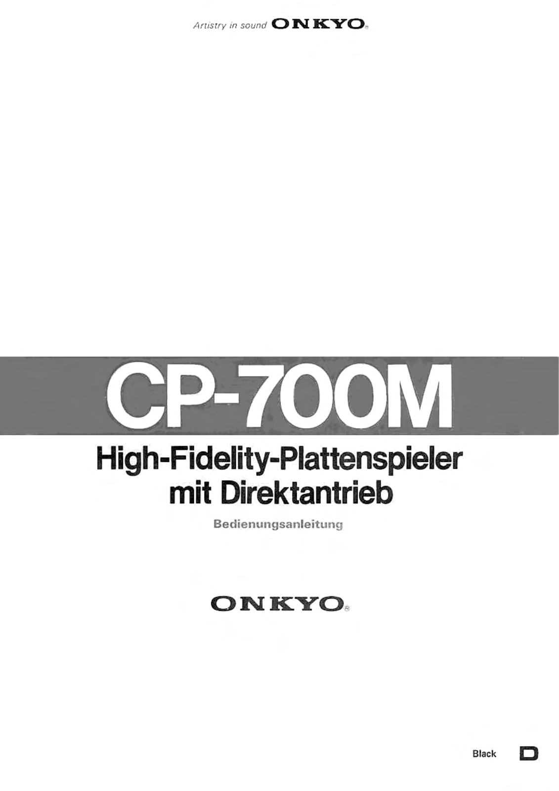 Onkyo CP-700-M Owners Manual