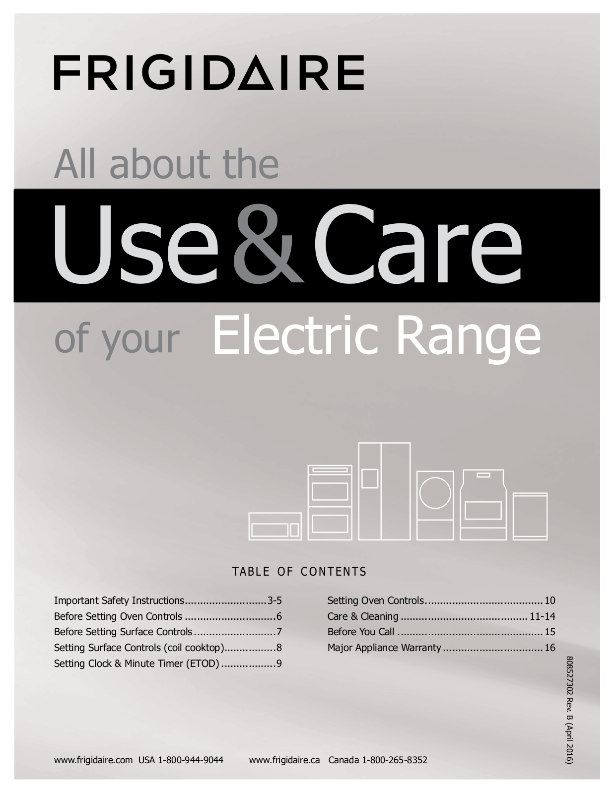 Frigidaire FFEF3003NWB, FFEF3003RBB, FFEF3005MBF, FFEF3009PWF, FFEF3009PWE Owner’s Manual