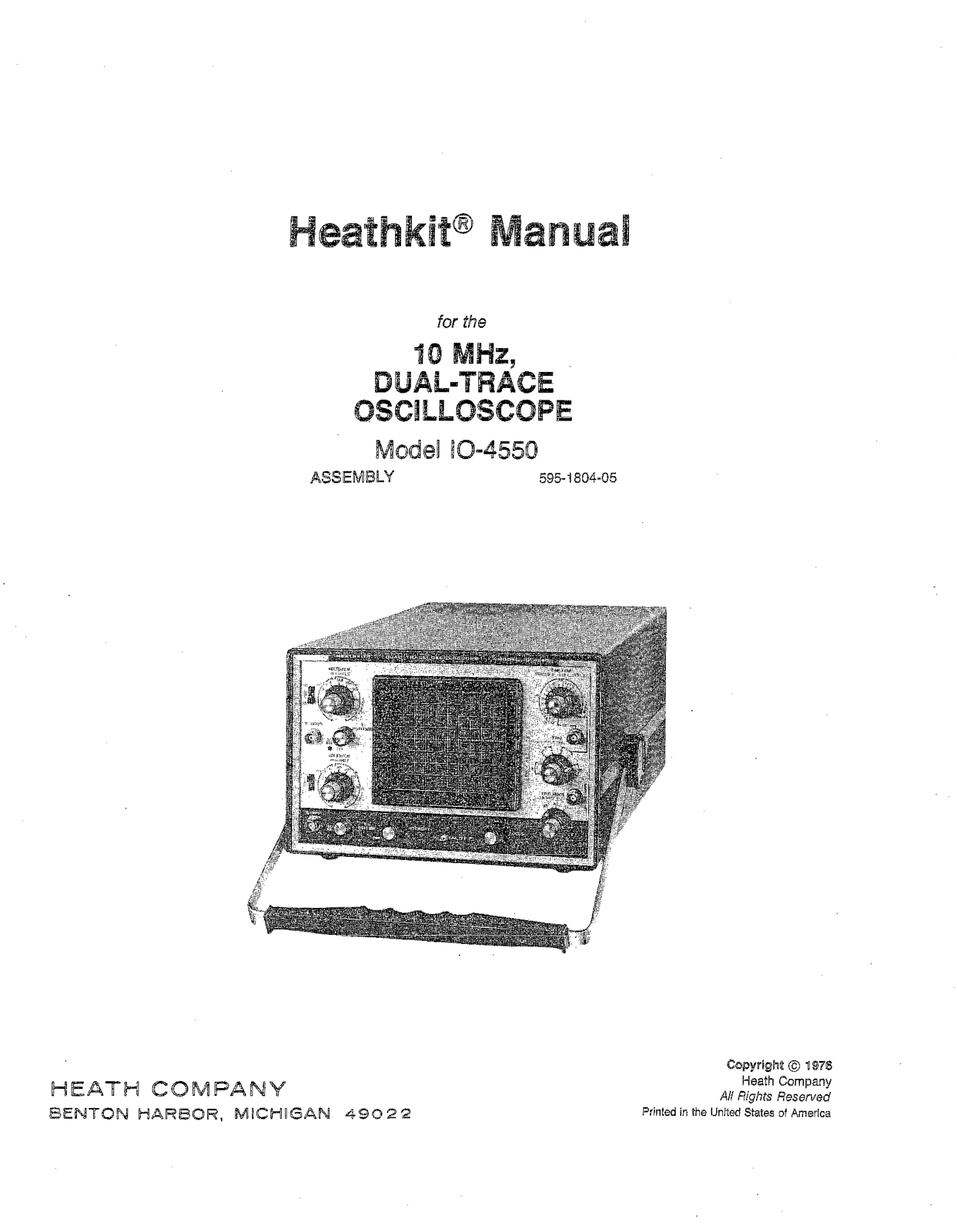 Heathkit IO-4550 User Manual