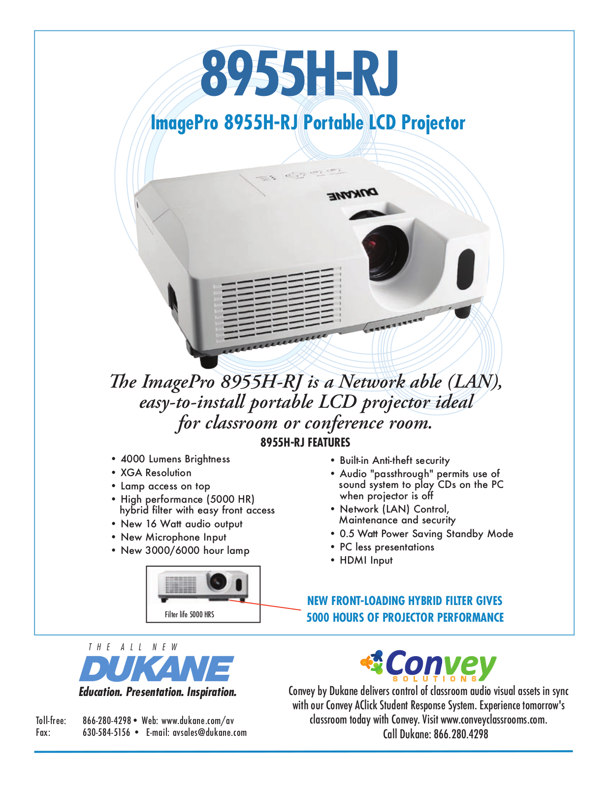 Dukane 8955H-RJ Product Sheet