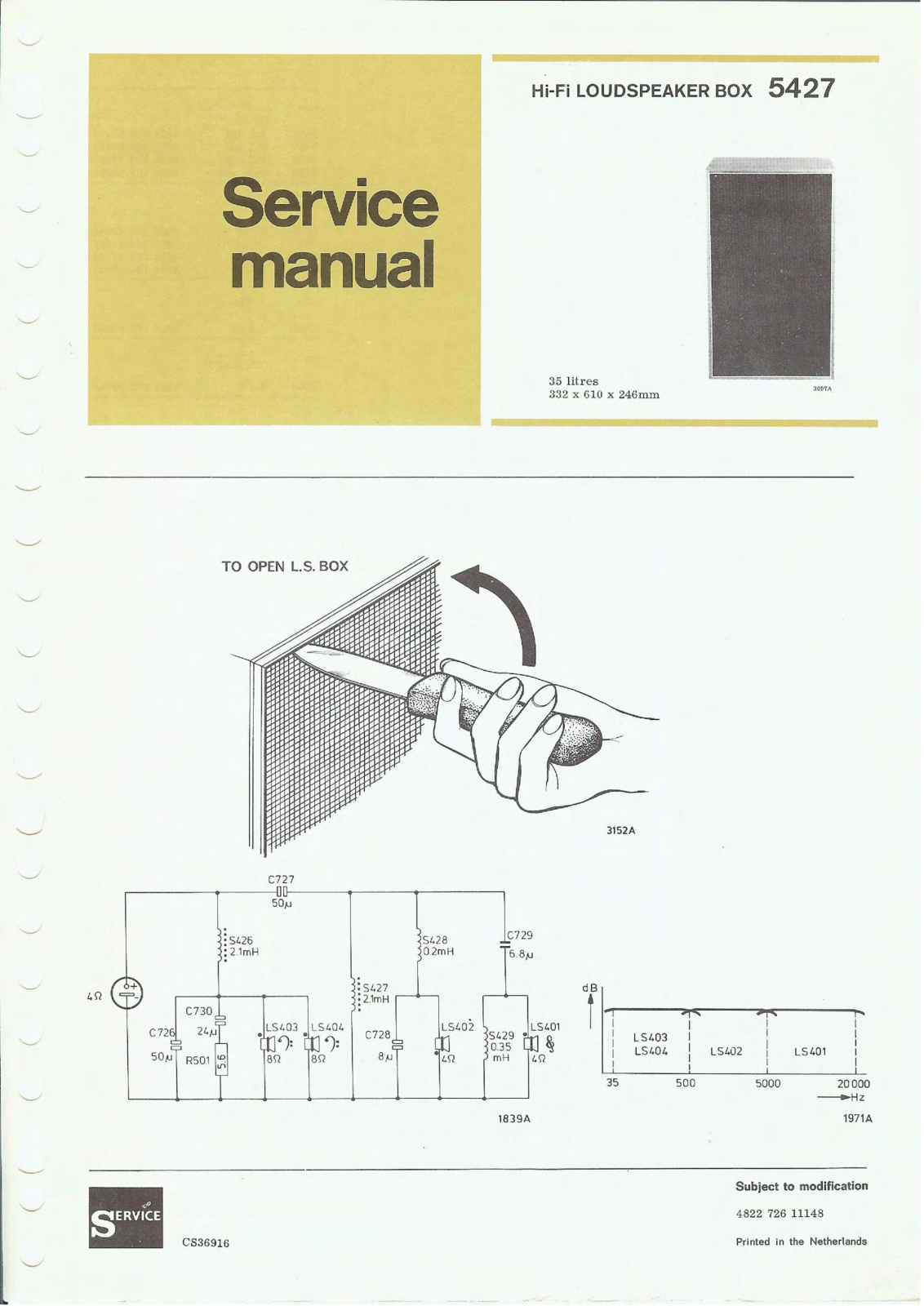 Philips 22-RH-427 Service Manual