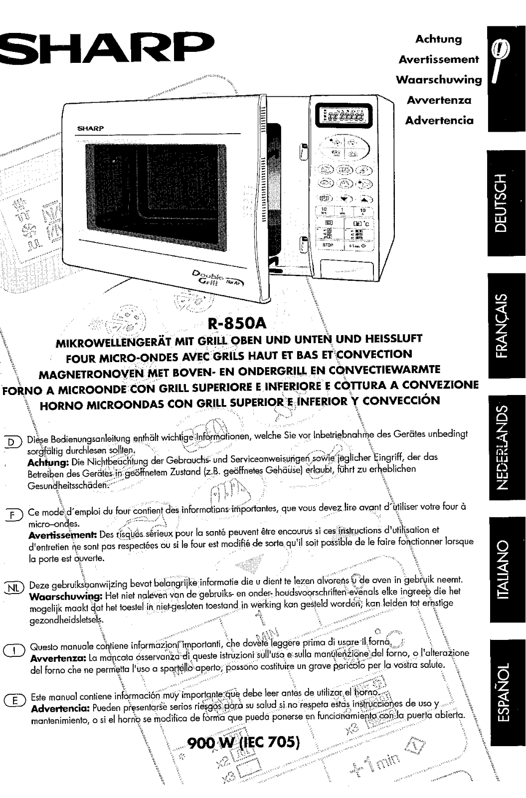 Sharp R-850A User Manual