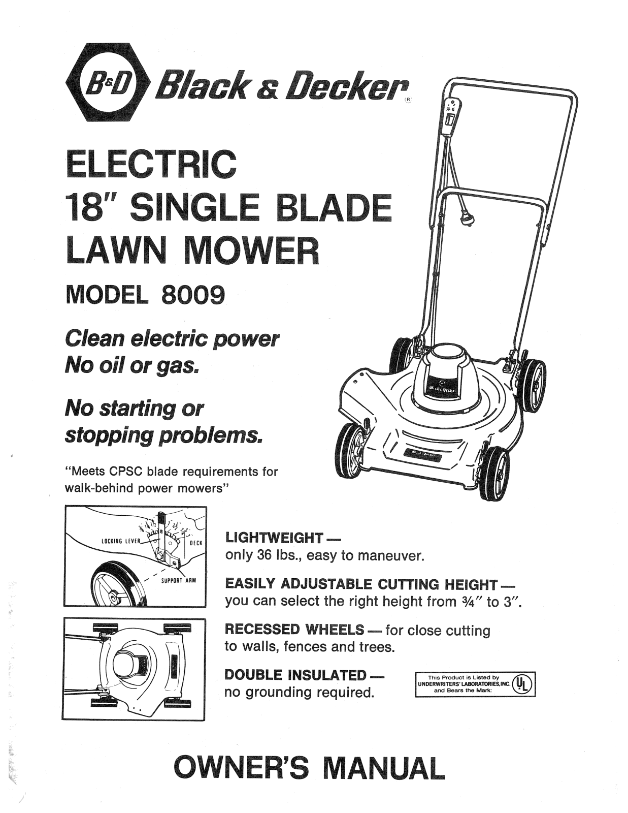 Black & Decker 8009 User Manual