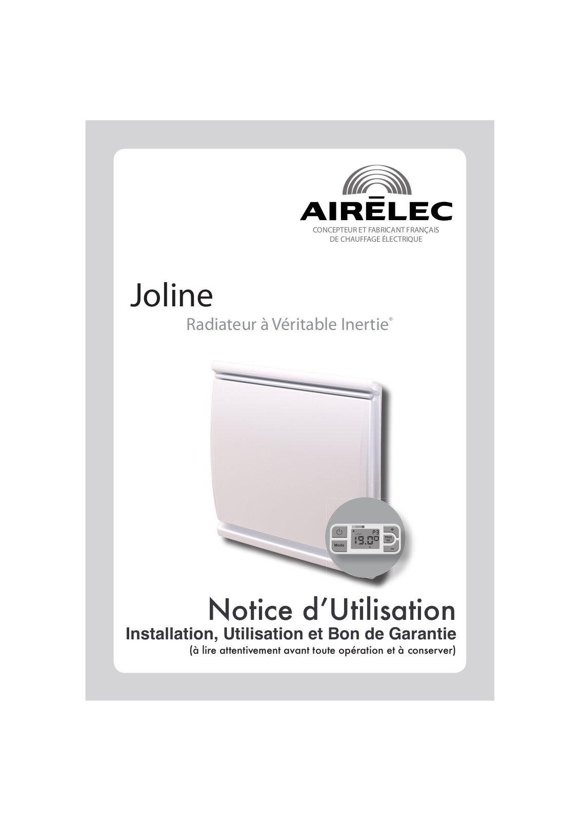 AIRELEC JOLINE User Manual