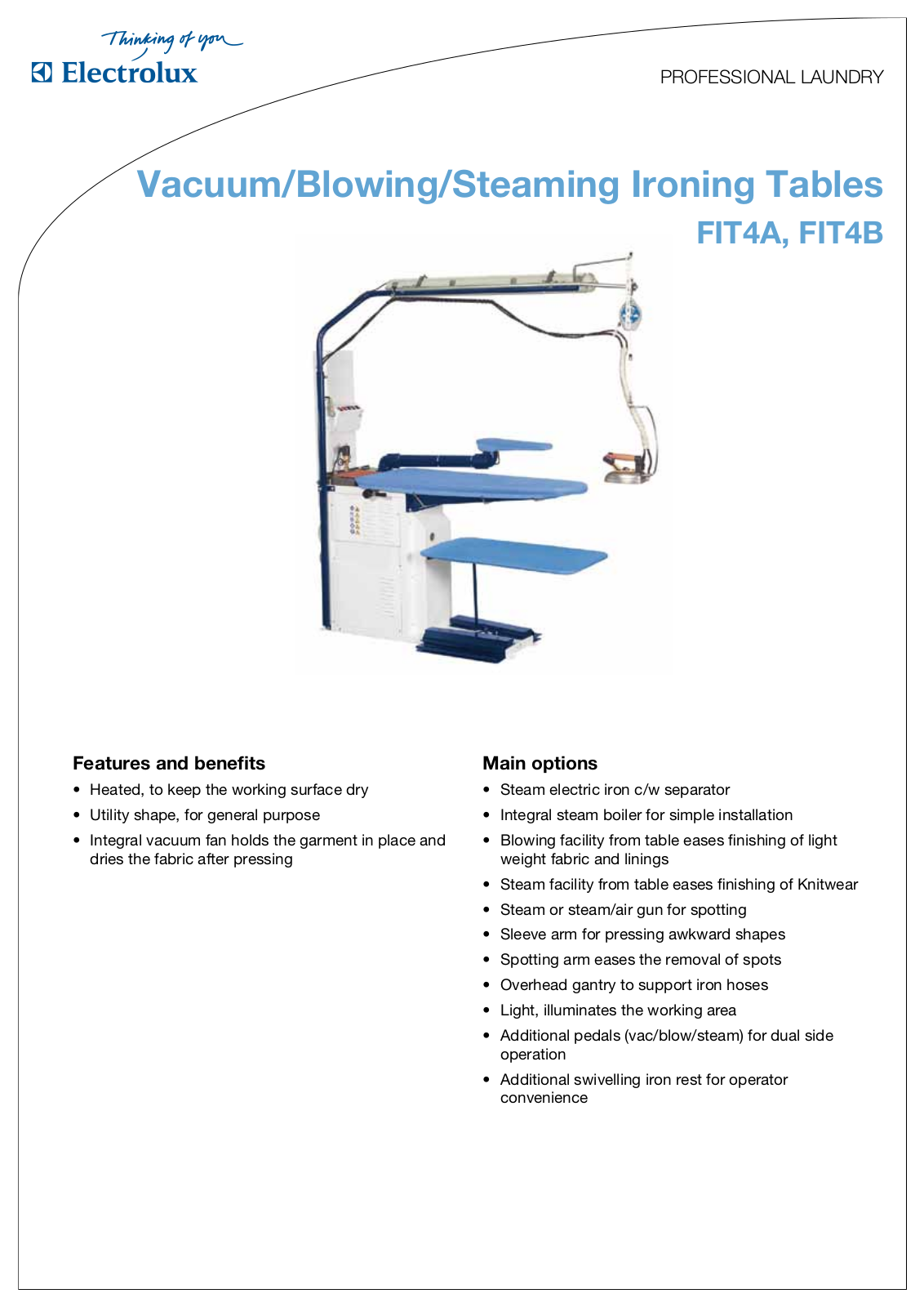 Electrolux FIT4B DATASHEET