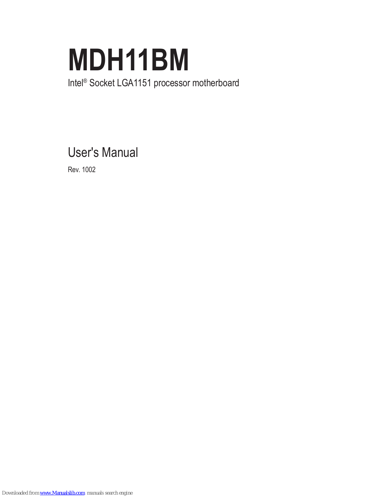 GIGA-BYTE TECHNOLOGY MDH11BM User Manual