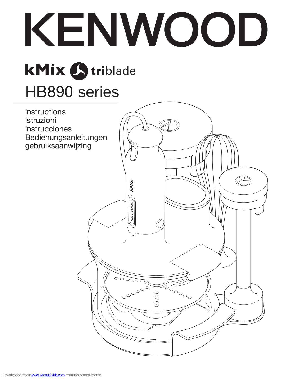 Kenwood HB890 series, kMix triblade HB890 series Instructions Manual