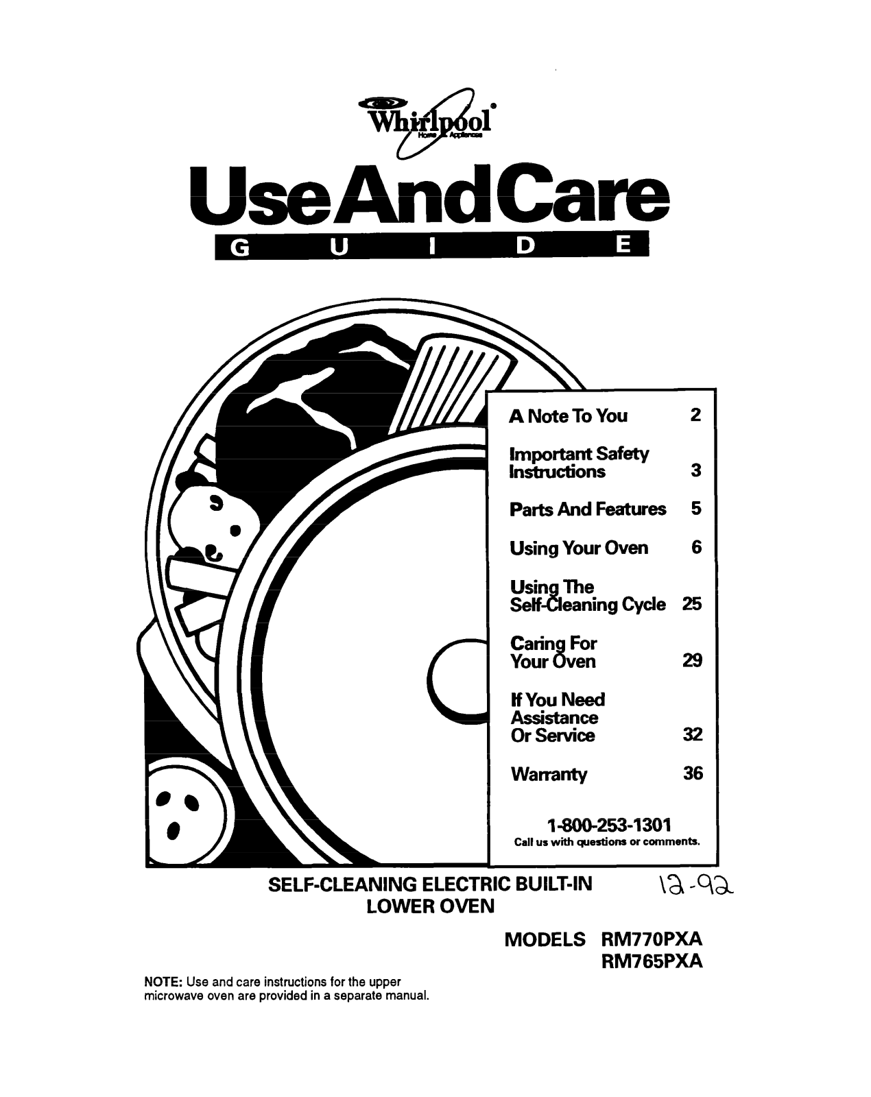 Whirlpool RM770PXA, RM765PXA User Manual - ManualMachine.com