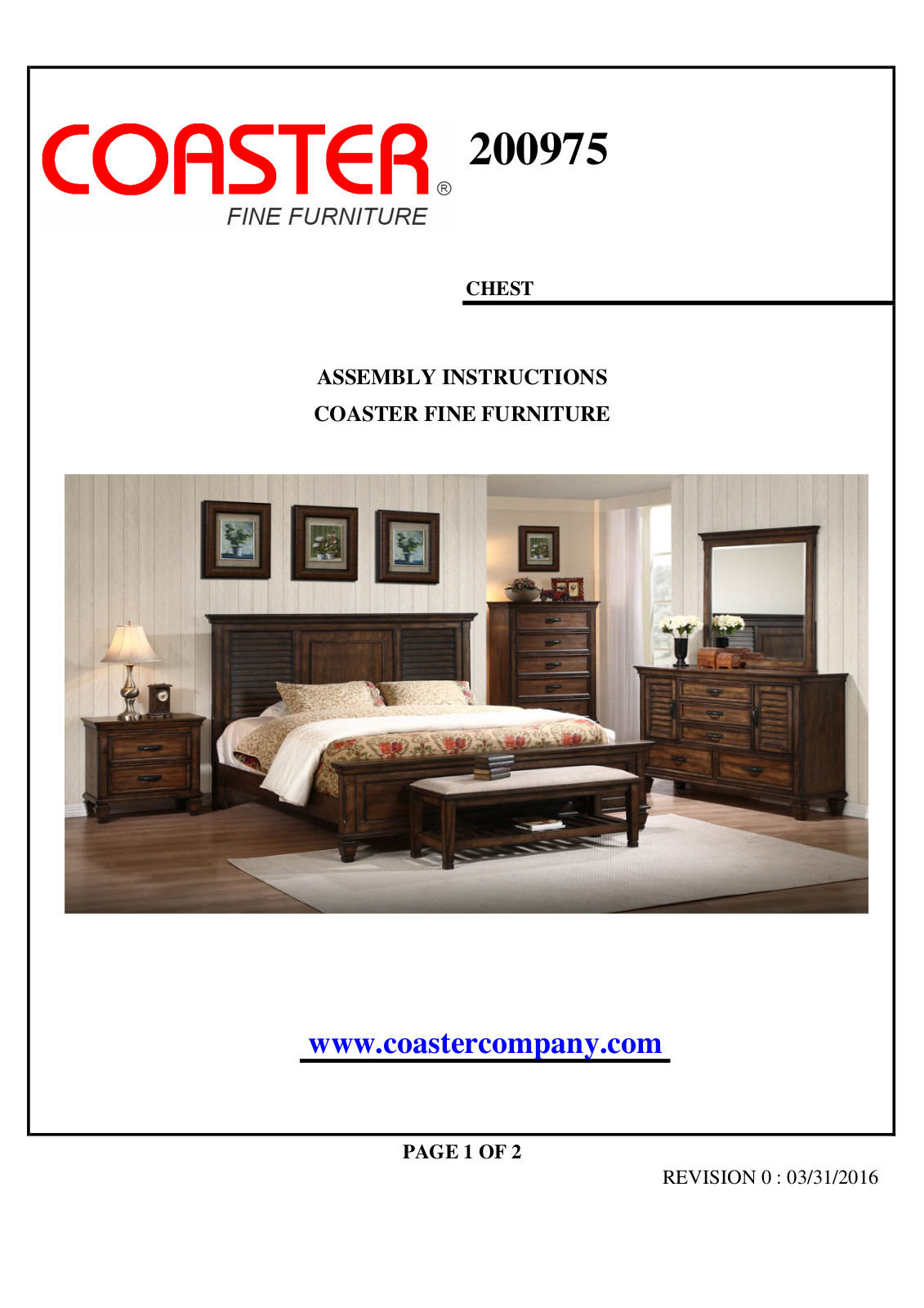 Coaster 200975 Assembly Guide - ManualMachine.com