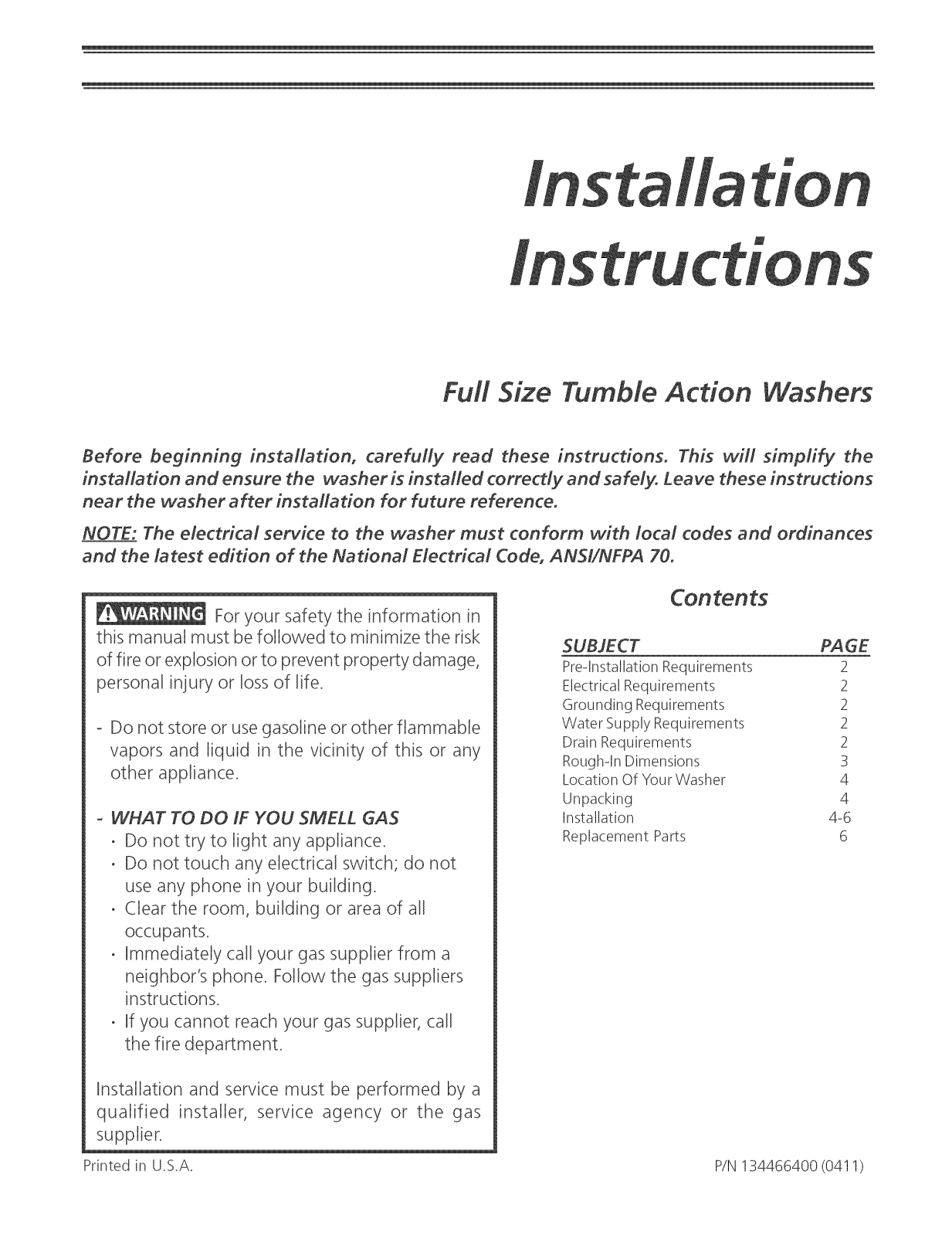 Frigidaire FWFB9200ES0, LTF2140ES0 Installation Guide - ManualMachine.com