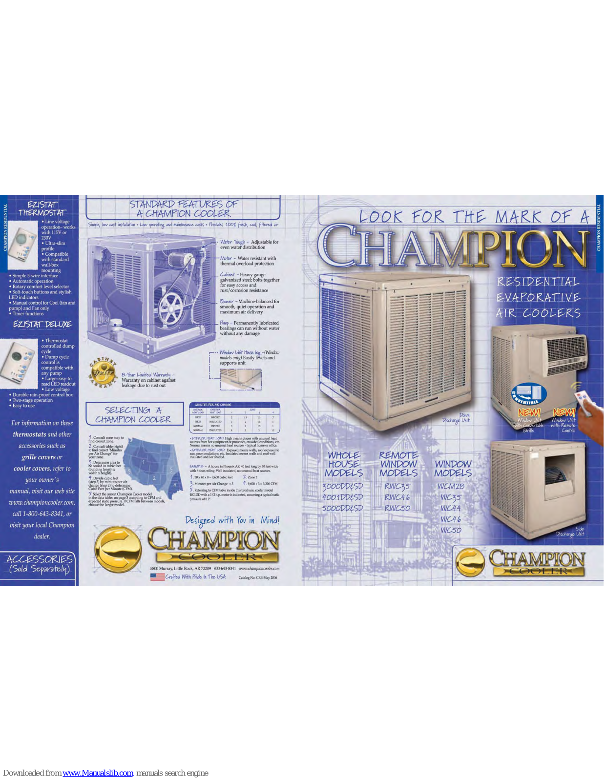 Champion 3000DD.SD, 4001DD.SD, 5000DD.SD, RWC35, RWC46 Specification