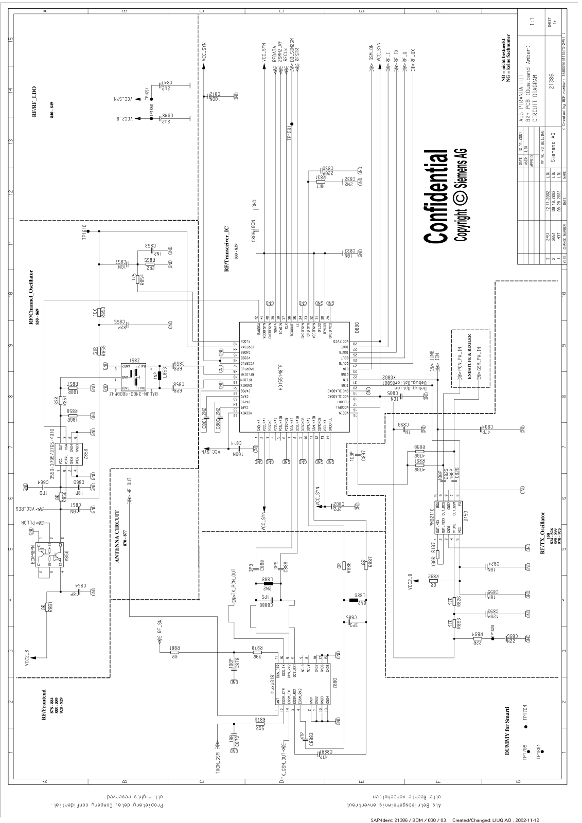 Siemens A55 Schematics