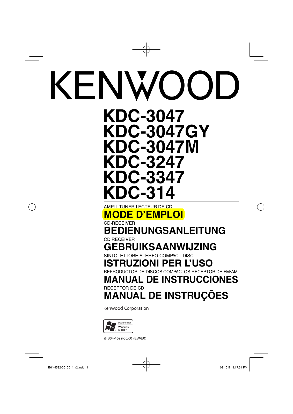 KENWOOD KDC-3047A, KDC-3247 User Manual