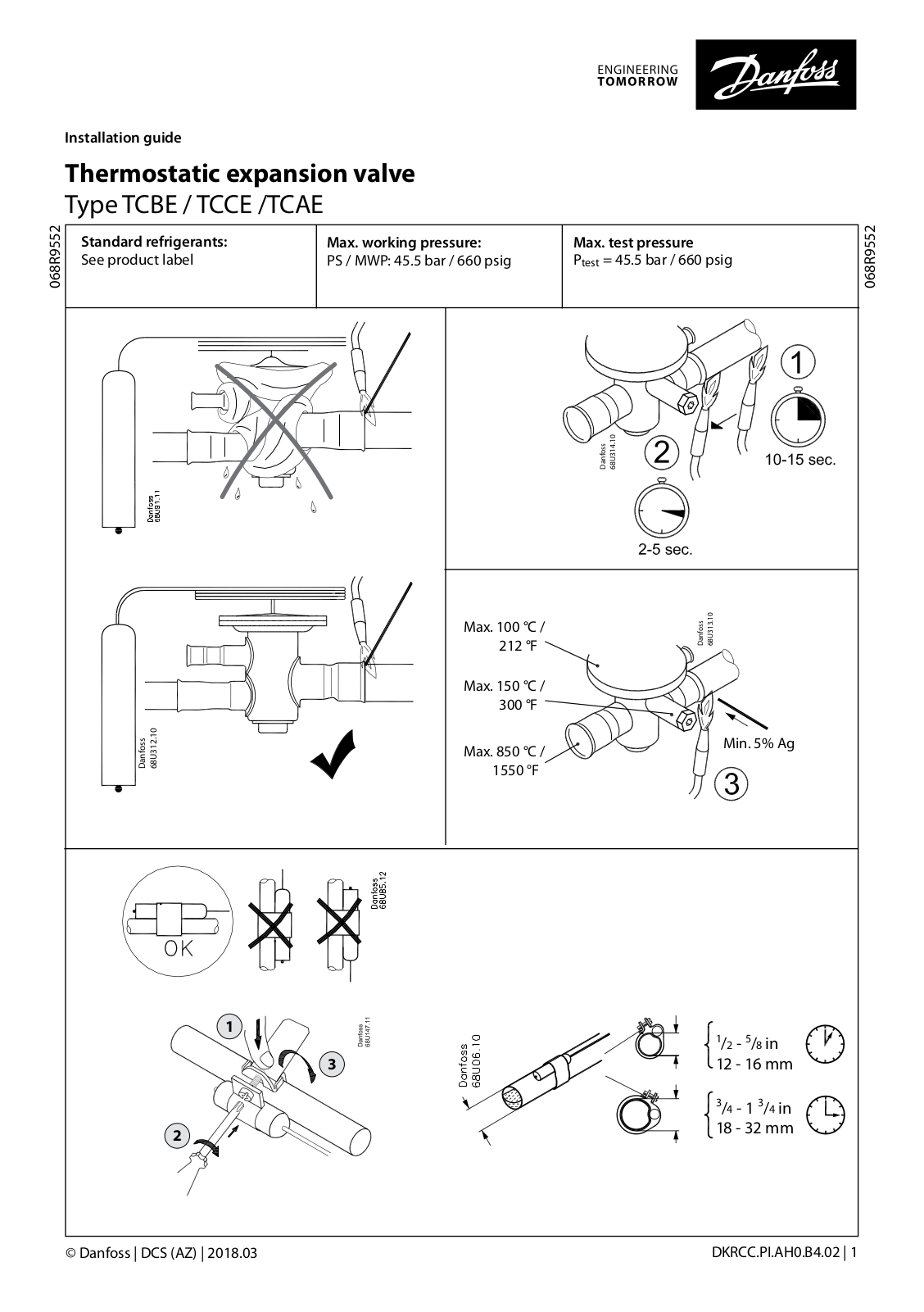 Danfoss Electronics TCBE, TCCE, TCAE Installation Guide