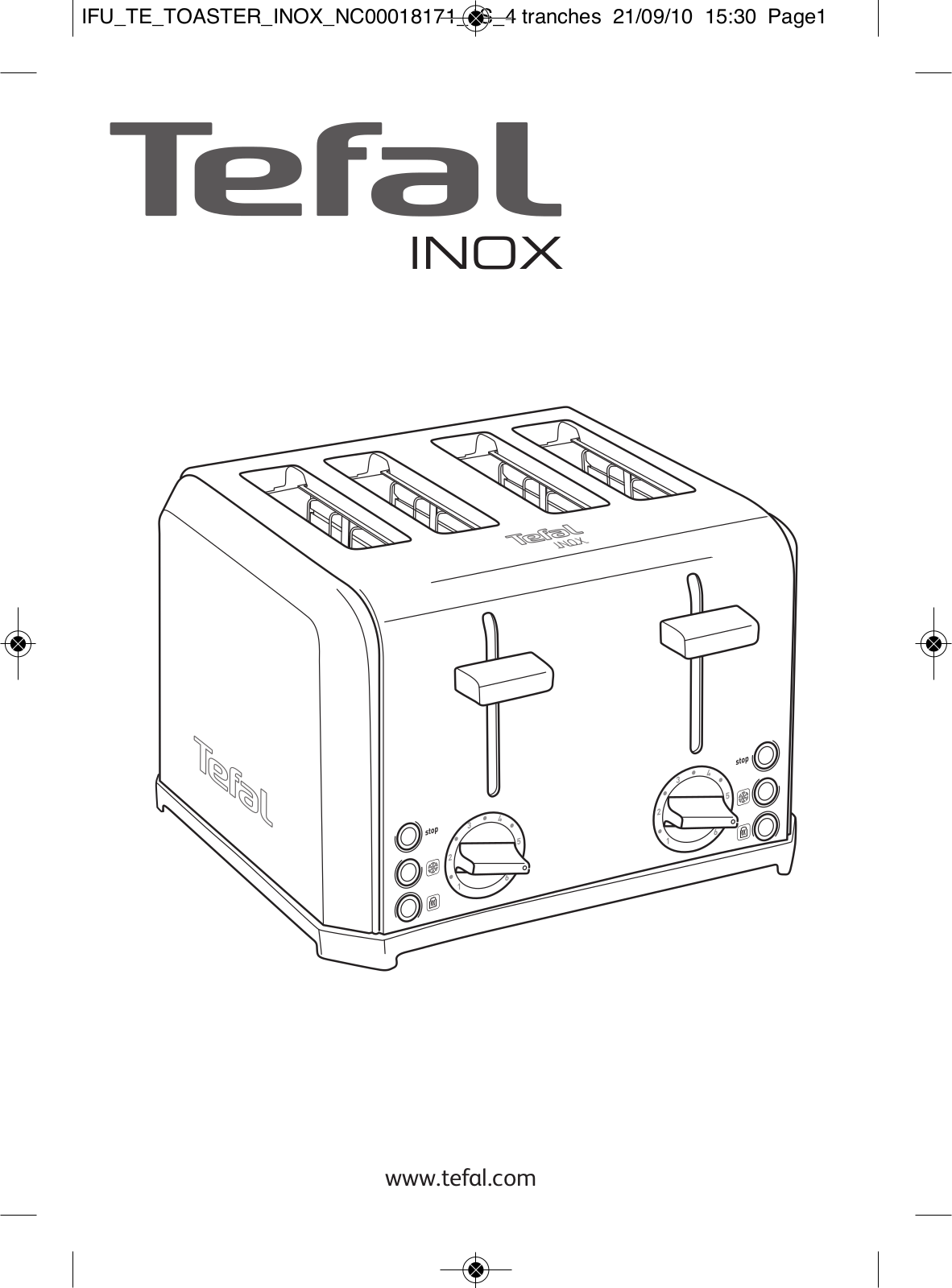 TEFAL TT543070, TT543115, TT543441, TT543715, TT543815 Instruction Manual