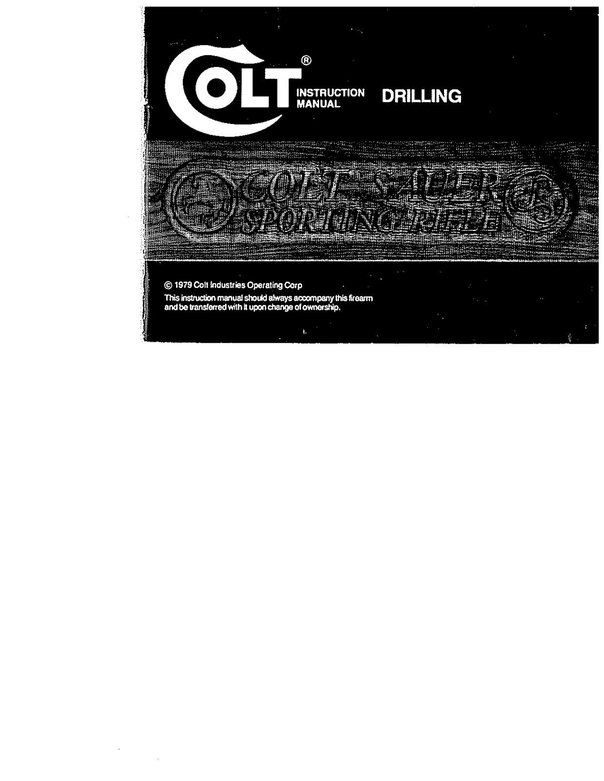 COLT Drilling Colt Sauer Sporting Rifle User Manual