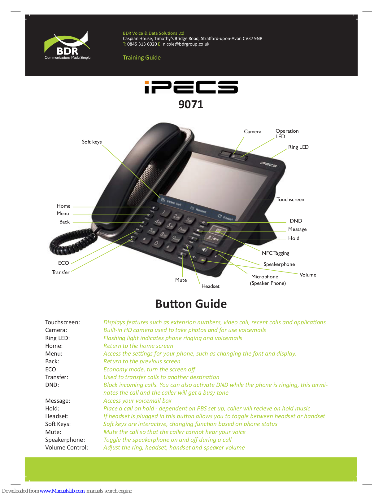 iPECS 9071 Training Manual - ManualMachine.com