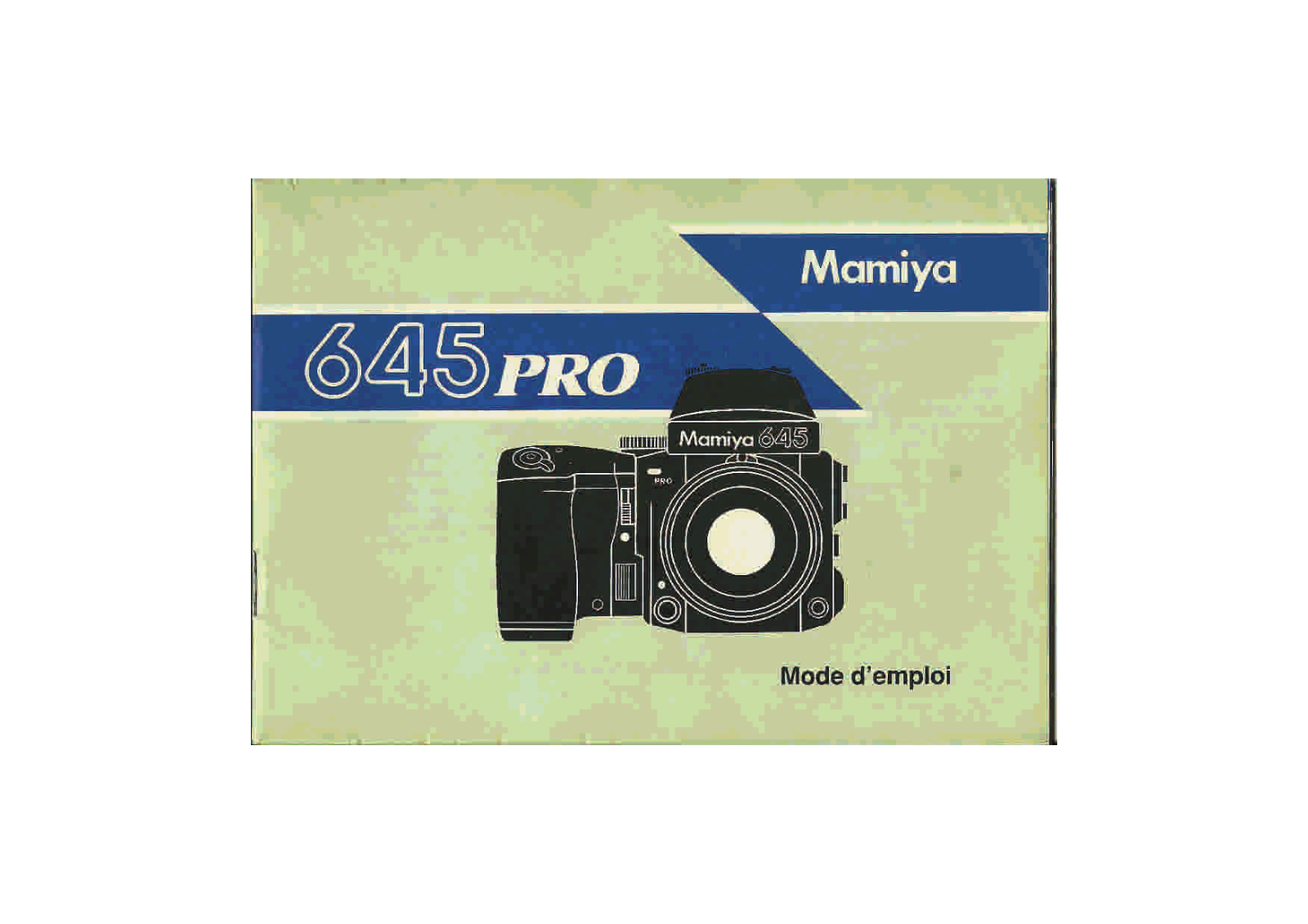 MAMIYA 645 pro TL User Manual