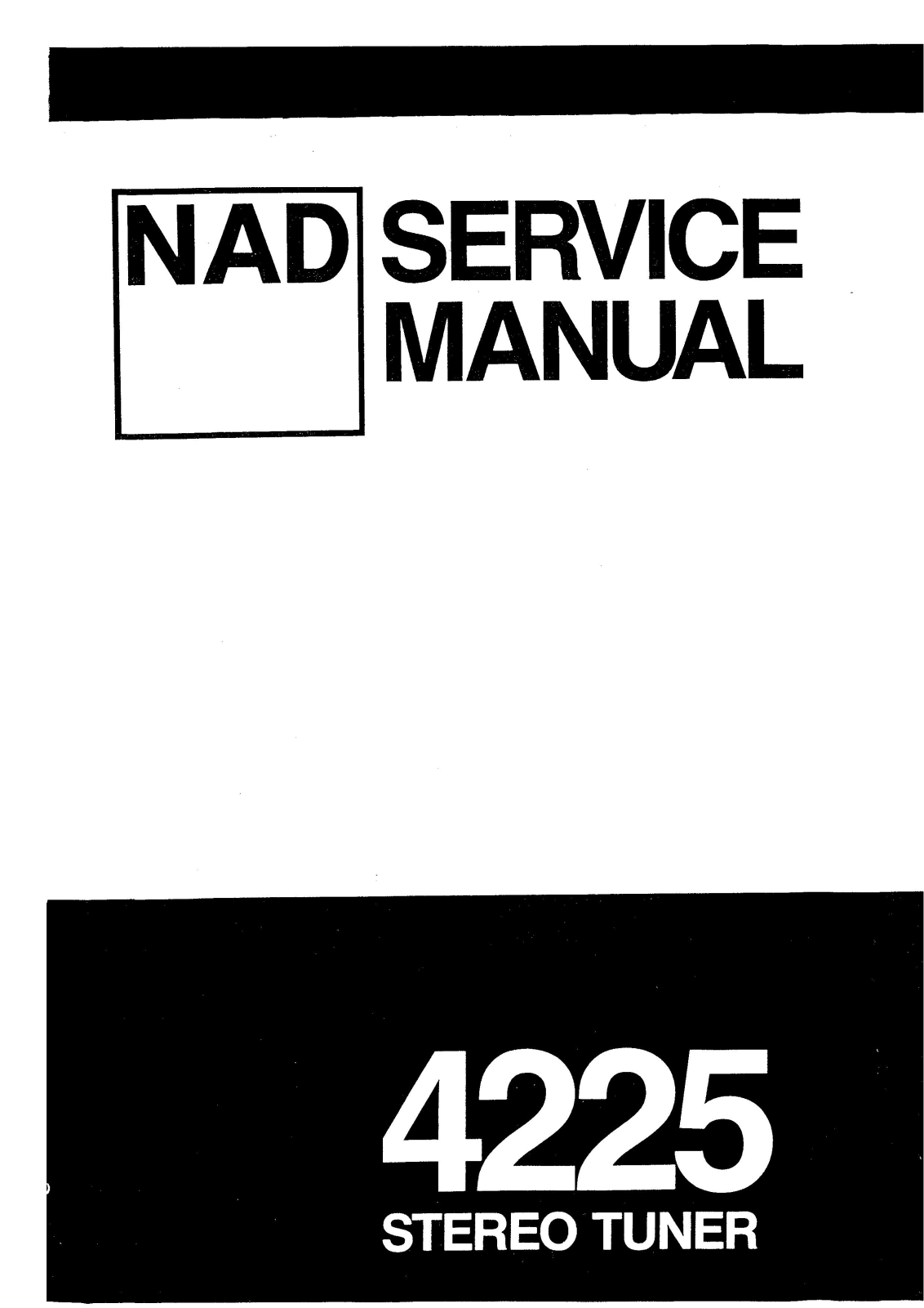 NAD 4225 Service manual