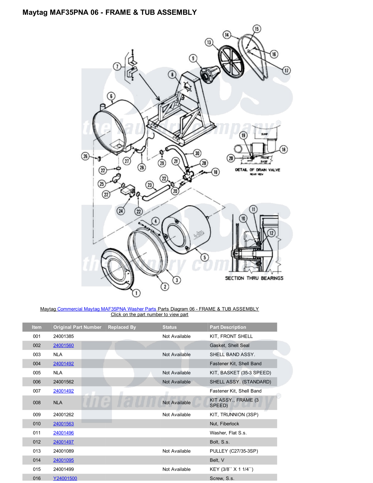 Maytag MAF35PNA Parts Diagram