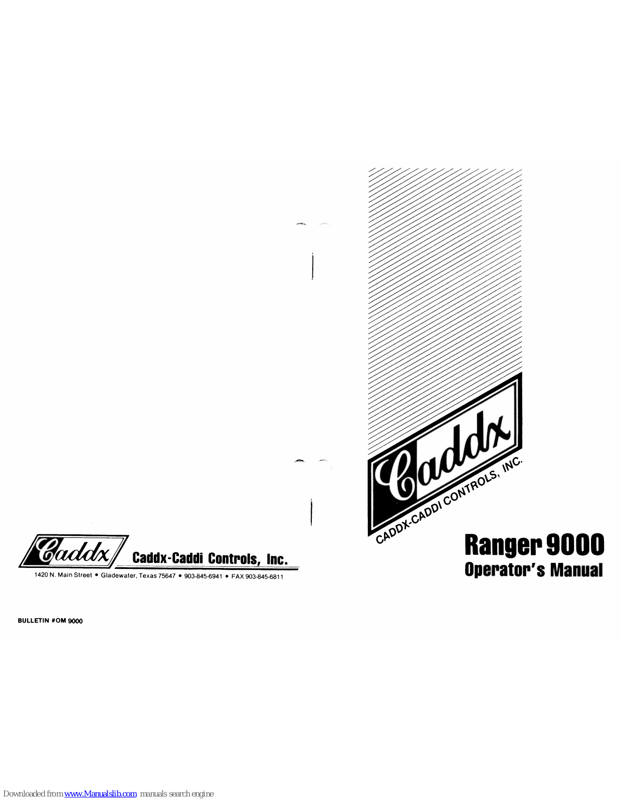 CADDX Ranger 9000 Operator's Manual