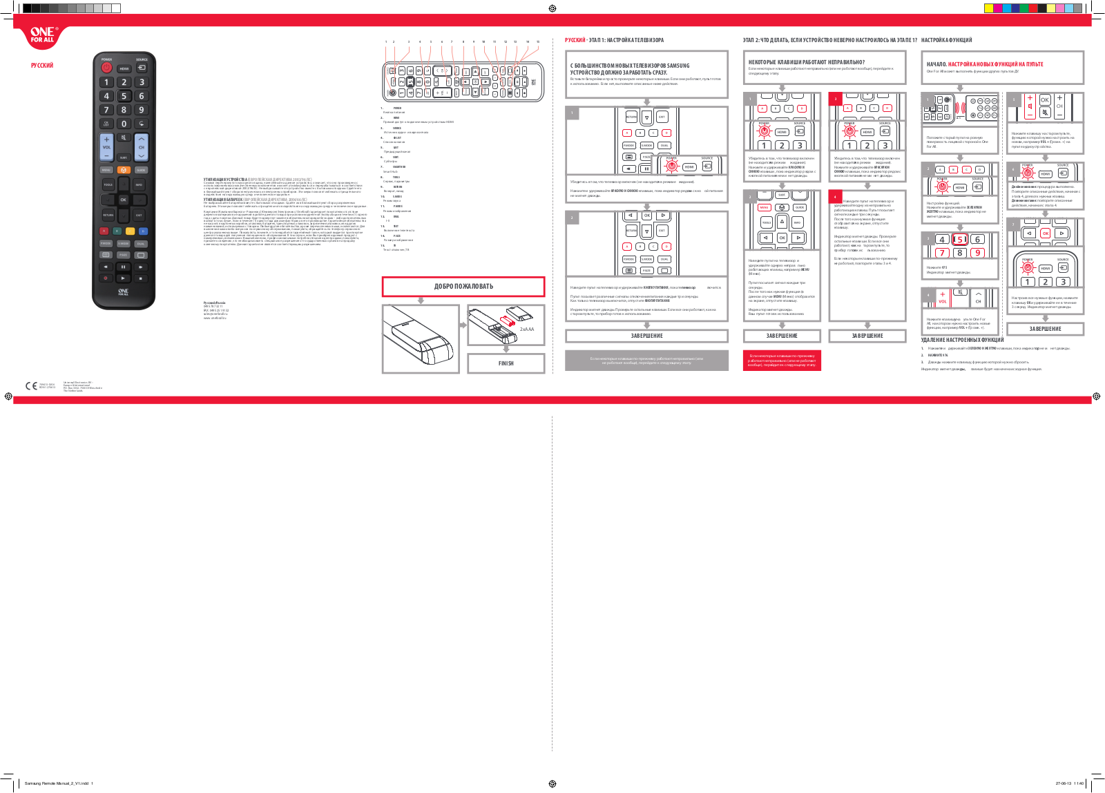 Ofa URC1910 User Manual